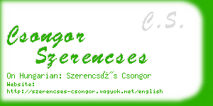 csongor szerencses business card